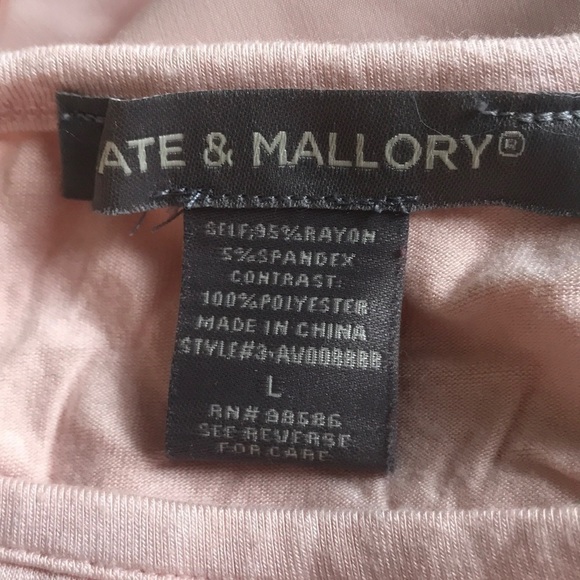 Kate & Mallory 2Pc Peach Top L Over Top XL - Picture 7 of 7